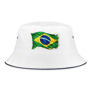 Drapeau brésilien Brésil - Bob - blanc/marine - Devant