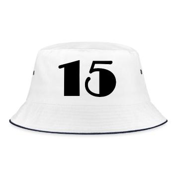 15. 15 ANS. 15e ANNIVERSAIRE. ANNIVERSAIRE 15 ANS. - Bob - blanc/marine - Devant