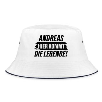 Voici Andrew la légende - Bob - blanc/marine - Devant