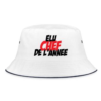 Elected Chef of the Year - Bucket Hat - white/navy - Front