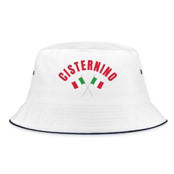 Cisternino-italienische Flaggen - Bucket Hat - Weiß/Navy - Vorne