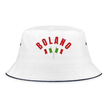 Bolano Italienische Flaggen - Bucket Hat - Weiß/Navy - Vorne