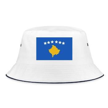 Drapeau du Kosovo - Bob - blanc/marine - Devant