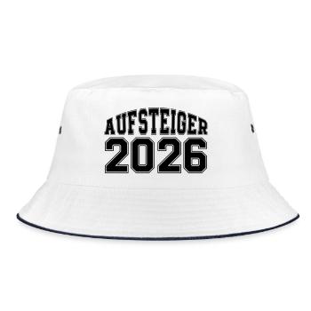 Promoted in 2026 - Bucket Hat - white/navy - Front