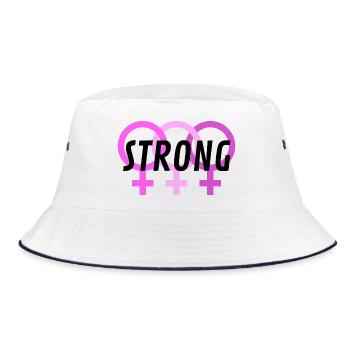Trio Venus Strong - Bucket Hat - white/navy - Front