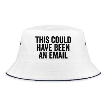 Sarkasmus im Arbeitsalltag – Das hätte auch eine l - Bucket Hat - Weiß/Navy - Vorne