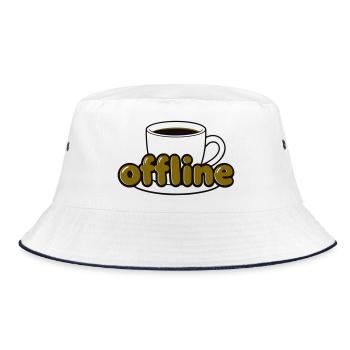 Offline Coffee Break Icon - Bucket Hat - white/navy - Front