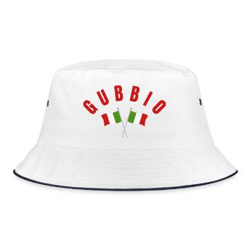 Gubbio Italian Flags Crest - Bucket Hat - white/navy - Front