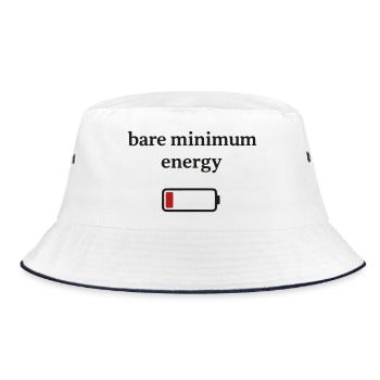Bare minimum energy - Bucket Hat - white/navy - Front