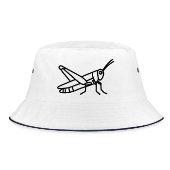 grasshopper - Bucket Hat - white/navy - Front