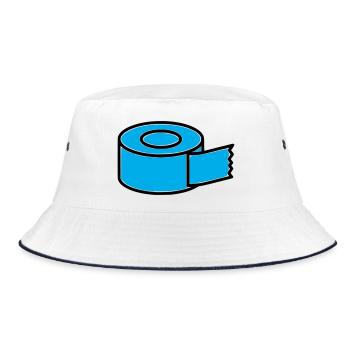 Tape Roll Comic - Bucket Hat - white/navy - Front