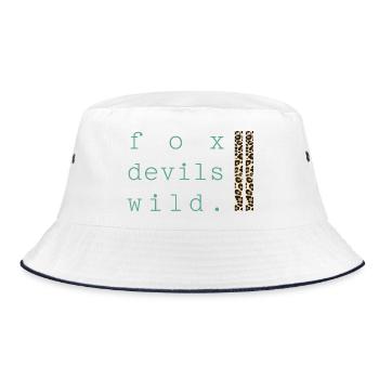 Fox Devil Wild Leopard - Bucket Hat - white/navy - Front
