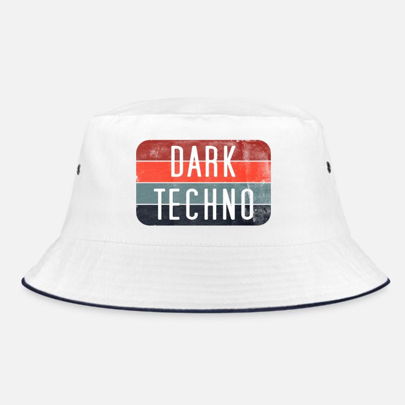 Dunkles Techno-Retro-Logo T-Shirt Bucket Hat