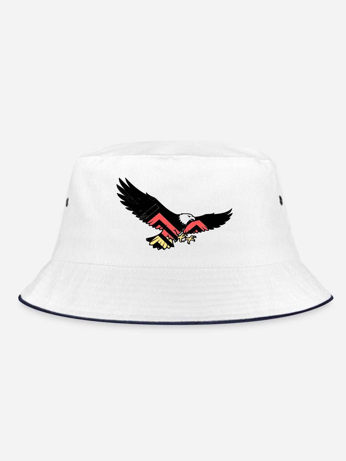 Adler Germany Fan Flag - Bucket Hat - white/navy - Front