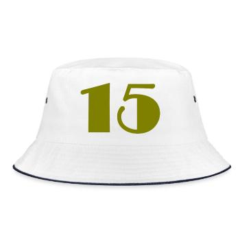 15. 15 YEARS. 15th ANNIVERSARY. 15 YEAR ANNIVERSARY. - Bucket Hat - white/navy - Front