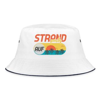 Strandparty Crew Sommer urlaub jga geschenk  - Bucket Hat - Weiß/Navy - Vorne