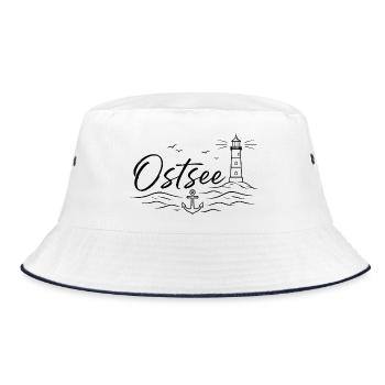 Ostsee - Bucket Hat - Weiß/Navy - Vorne