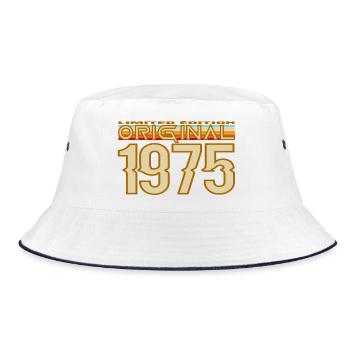 Original 1975 Retro Typography - Bucket Hat - white/navy - Front
