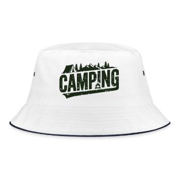 Camping, tente d’aventure en plein air en montagne - Bob - blanc/marine - Devant
