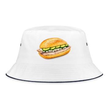 Matjes Rolls - Bucket Hat - white/navy - Front