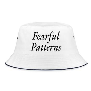 Fearful Patterns - Bucket Hat - white/navy - Front