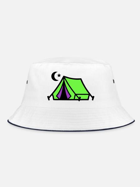 Camping Tent Moon Graphic - Bob - blanc/marine - Devant