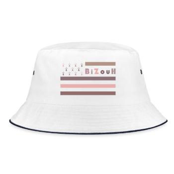 BizouH - GHD Liesliv - 04 - Bucket Hat - Weiß/Navy - Vorne