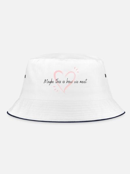 Maybe this is how we meet - Bucket Hat - Weiß/Navy