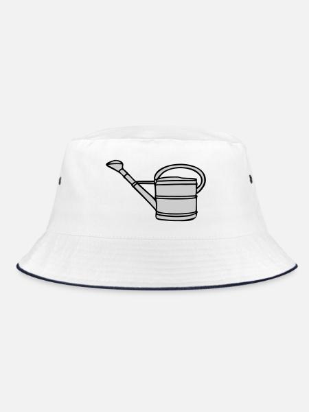 Giesskanne Metall, zweifarbig - Bucket Hat - Weiß/Navy - Vorne
