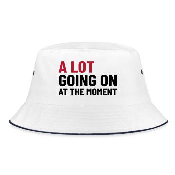 A lot going on at the moment - Spruch - Bucket Hat - white/navy - Front