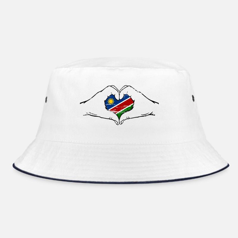 Namibia Flagge Herzform used Bucket Hat