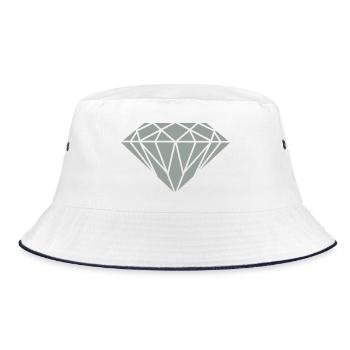 diamant - Bucket Hat - white/navy - Front