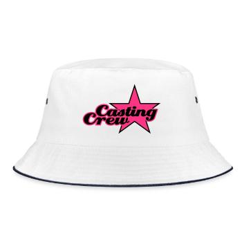 Casting Crew | Star | Stern - Bucket Hat - white/navy - Front