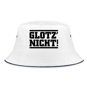 Glotz nicht - Bucket Hat - Weiß/Navy - Vorne