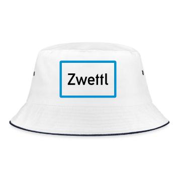 Zwettl - Bucket Hat - Weiß/Navy - Vorne
