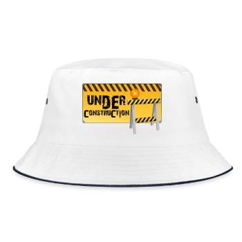 construction - Bucket Hat - white/navy - Front