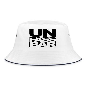 UNFASSBAR negativ - Bucket Hat - Weiß/Navy - Vorne