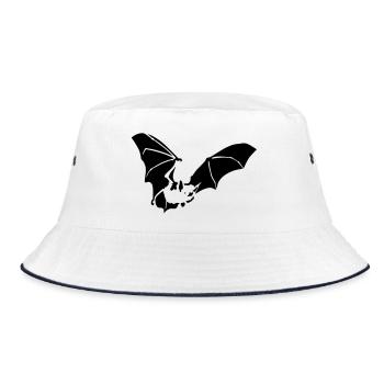 fledermaus - Bucket Hat - white/navy - Front