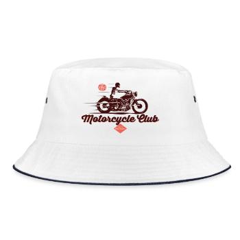 motorcycle club - Bucket Hat - white/navy - Front