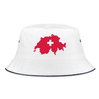 Switzerland - Bucket Hat - white/navy - Front