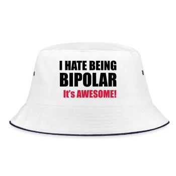 Bipolar - Bucket Hat - white/navy - Front