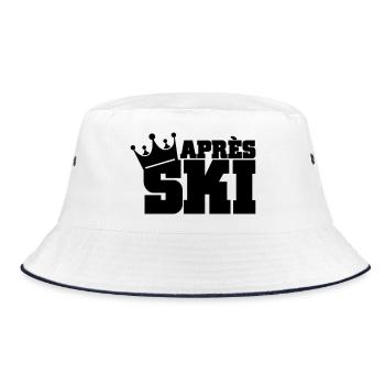 apres ski - Bucket Hat - Weiß/Navy - Vorne