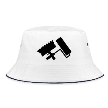 painter - Bucket Hat - white/navy - Front
