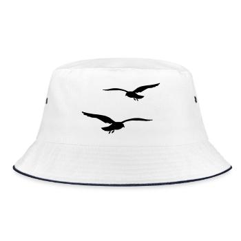 gull - Bucket Hat - white/navy - Front