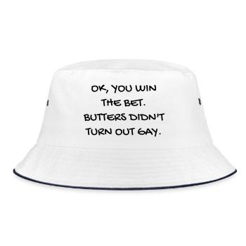 Cinema / Film / Zitat / TV-Serie - Bucket Hat - Weiß/Navy - Vorne