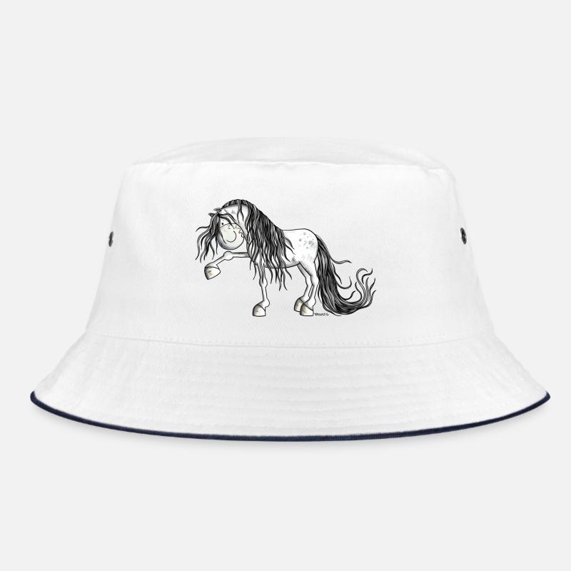 Lustiger Andalusier - Bucket Hat - Weiß/Navy