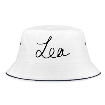 Leah - Bucket Hat - white/navy - Front