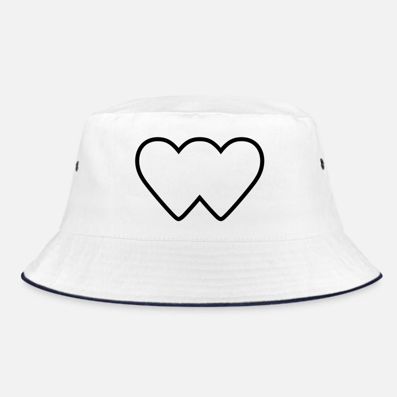 Heart Double Connectedness Icon Contour Bucket Hat