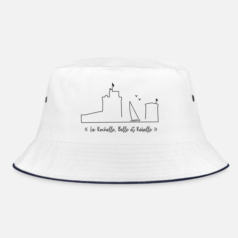 La Rochelle design noir - by Nicolas Poitevin - Bob - blanc/marine