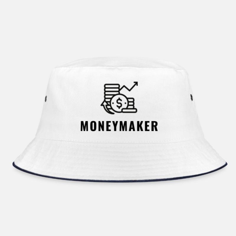 MONEYMAKER - Bucket Hat - Weiß/Navy